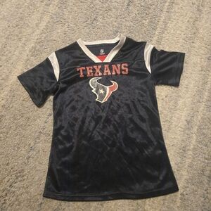 NFL Team Apparel Houston Texans Glitter Logo Jersey - Youth Size Medium (7/8) -